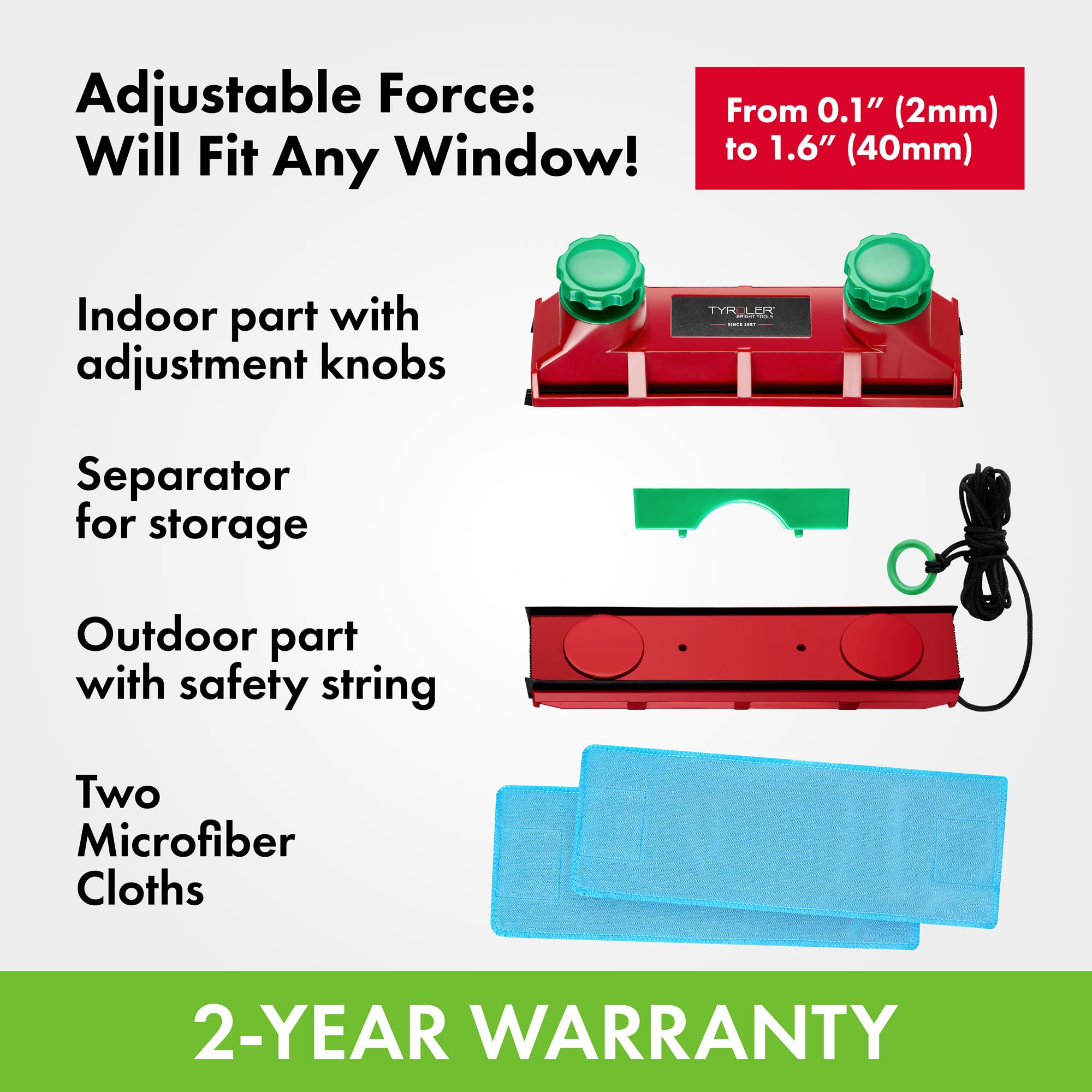 Glider D-4 AFC Magnetic Window Cleaner, 2-40mm - Image 7