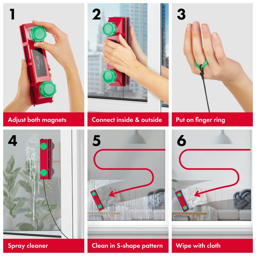 Glider D-4 AFC Magnetic Window Cleaner, 2-40mm - Image 8
